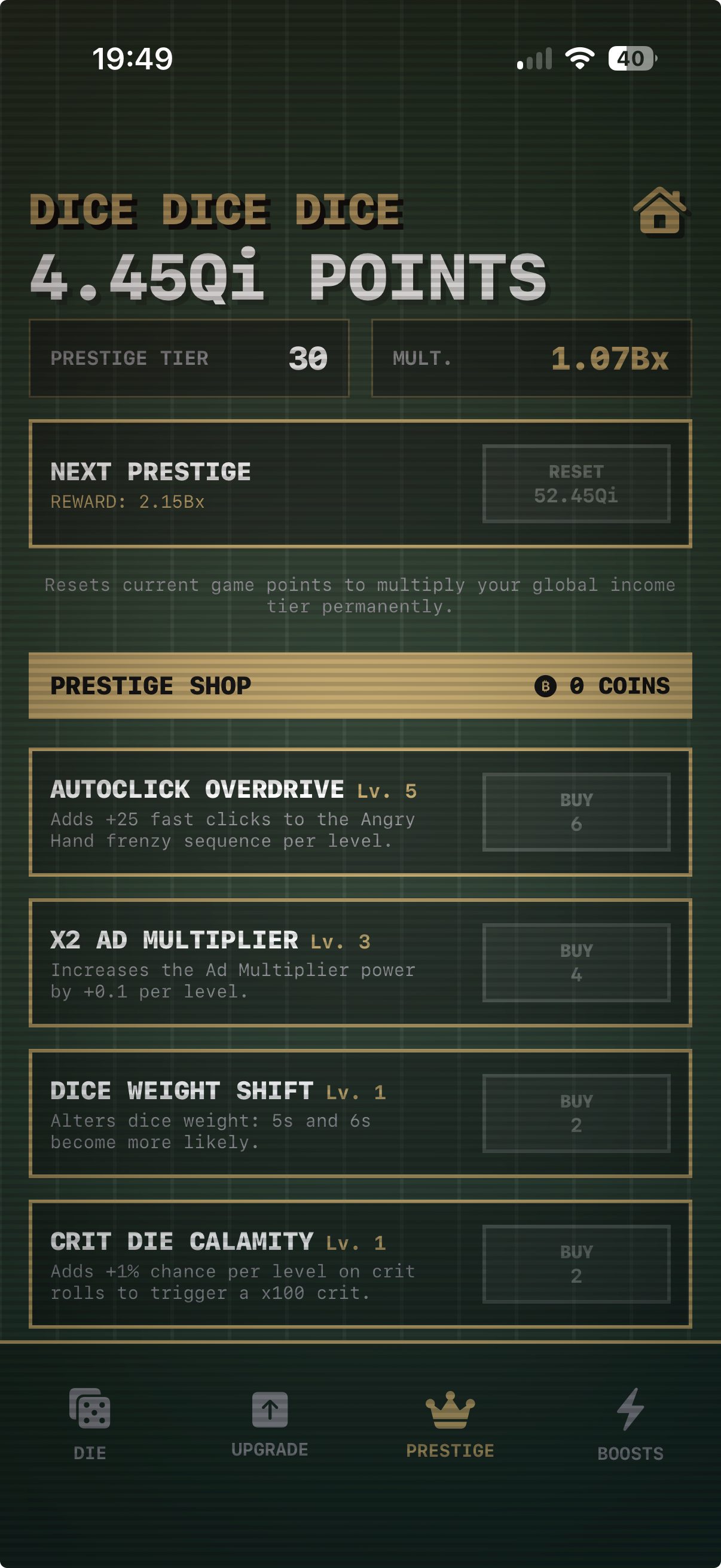 Prestige System Preview